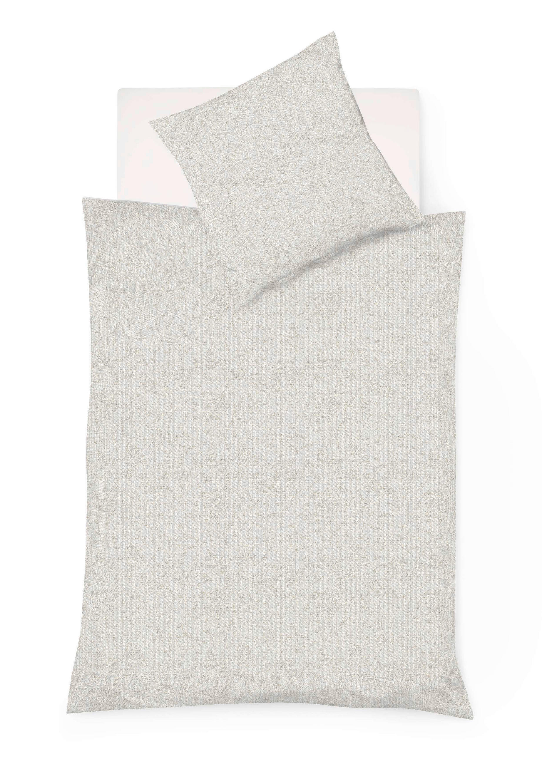 Fleuresse Bettwäsche Black Premium Damast Creme 155x220 cm