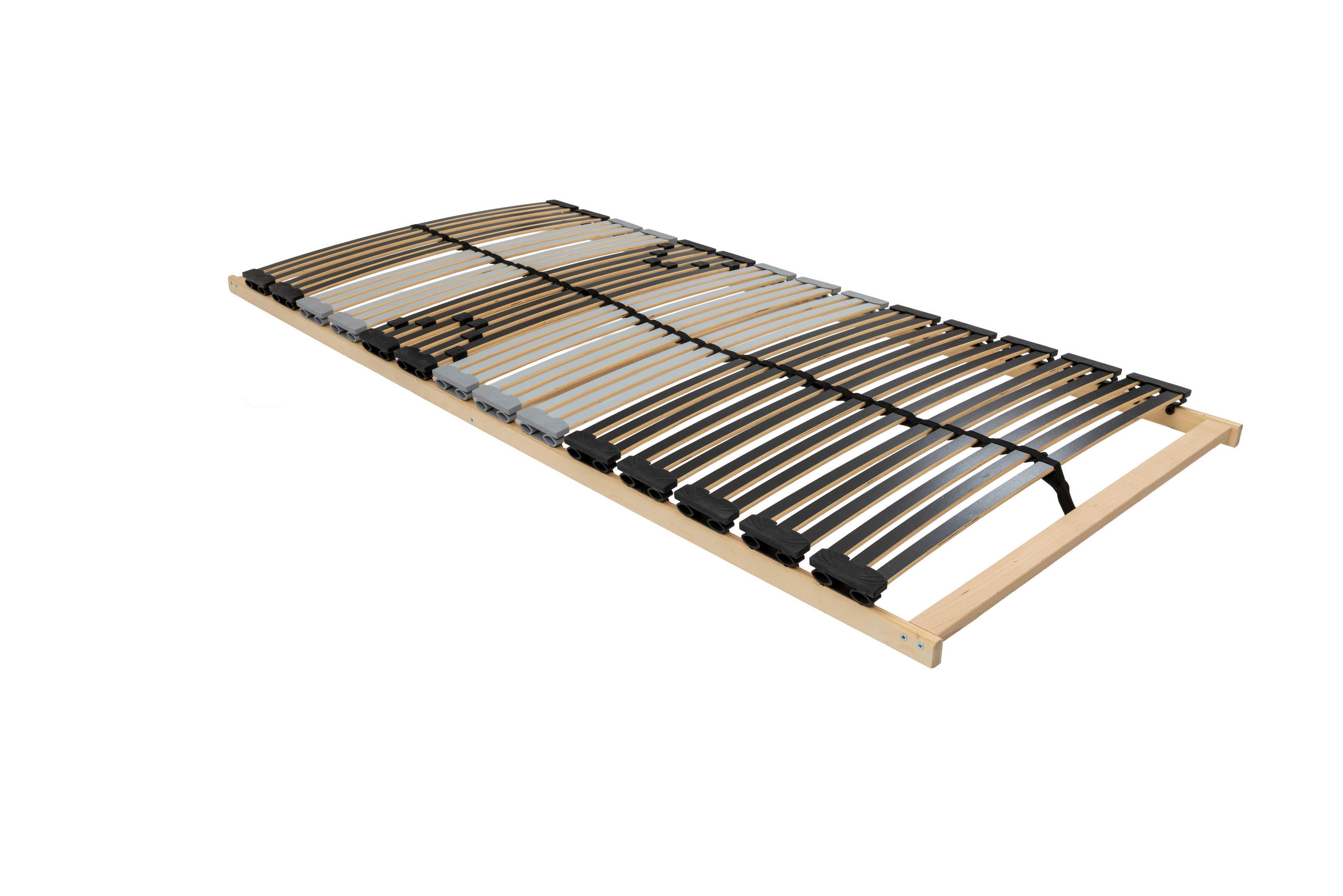 LATTENROST 80/200 cm Mittelzone verstellbar, Birke  - Anthrazit/Silberfarben, Basics, Holz (80/200cm) - MID.YOU