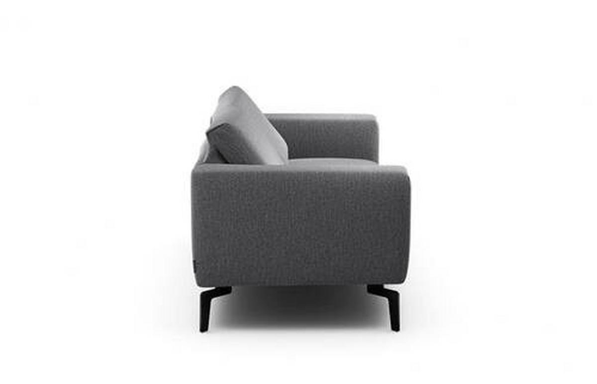 2-SITZER-SOFA in Chenille Anthrazit  - Anthrazit/Schwarz, Design, Textil/Metall (180/86/86-94cm) - SENSOO