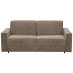 SCHLAFSOFA in Webstoff Taupe  - Taupe/Schwarz, KONVENTIONELL, Kunststoff/Textil (198/84/96cm) - Carryhome