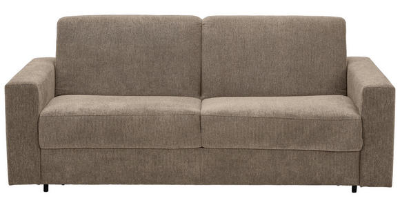 SCHLAFSOFA Webstoff Taupe  - Taupe/Schwarz, KONVENTIONELL, Kunststoff/Textil (198/84/96cm) - Carryhome