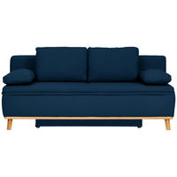 SCHLAFSOFA in Webstoff Dunkelblau  - Naturfarben/Dunkelblau, KONVENTIONELL, Holz/Textil (203/95/96cm) - Venda