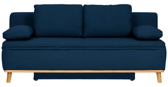 SCHLAFSOFA in Webstoff Dunkelblau  - Naturfarben/Dunkelblau, KONVENTIONELL, Holz/Textil (203/95/96cm) - Venda