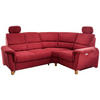 ECKSOFA in Struktur Rot  - Wildeiche/Rot, Konventionell, Holz/Textil (237/186cm) - Livetastic