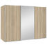 SCHWEBETÜRENSCHRANK 3-türig Sonoma Eiche - Alufarben/Sonoma Eiche, Design, Glas/Holzwerkstoff (280/222/68cm) - Moderano SCHWEBETÜRENSCHRANK 3-türig Sonoma Eiche - Alufarben/Sonoma Eiche, Design, Glas/Holzwerkstoff (280/222/68cm) - Moderano