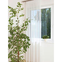 Perdea Confecționată transparent  - alb, Basics, textil (140/290cm)