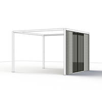PAVILLON-SEITENTEIL 300/210/0,5 cm   - Anthrazit, Basics, Textil/Metall (300/210/0,5cm) - Siena Garden