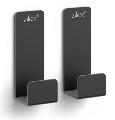HANDTUCHHAKEN - Schwarz, Design, Metall (2,0/5,5/2,1cm) - Zack