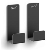 HANDTUCHHAKEN - Schwarz, Design, Metall (2,0/5,5/2,1cm) - Zack