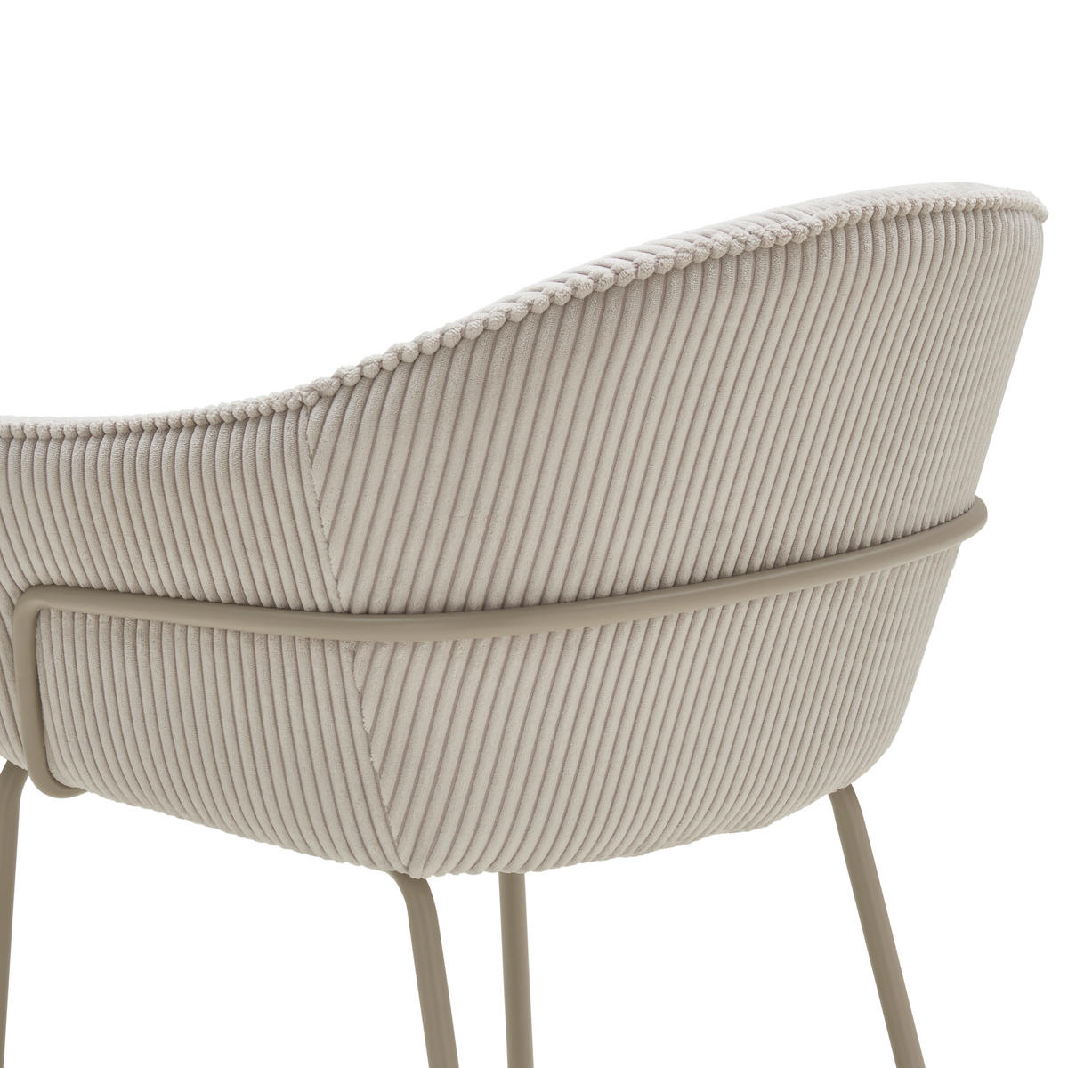 ARMLEHNSTUHL  in Eisen Cord  - Hellgrau, MODERN, Holz/Textil (66/82/66cm) - Livetastic