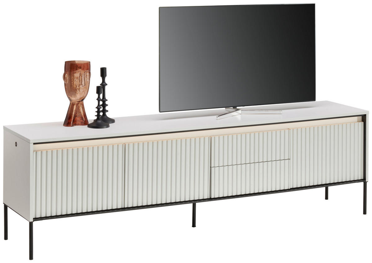 TV-SZEKRÉNY 192/56/40 cm  - fekete/fehér, Design, faalapú anyag (192/56/40cm) - Hom`in