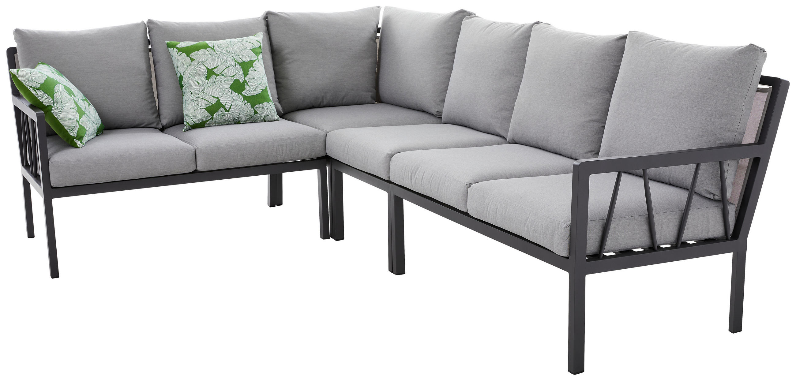LOUNGE GARNITÚRA  197/254 cm   - antracit/szürke, Design, fém (197/254cm) - Amatio