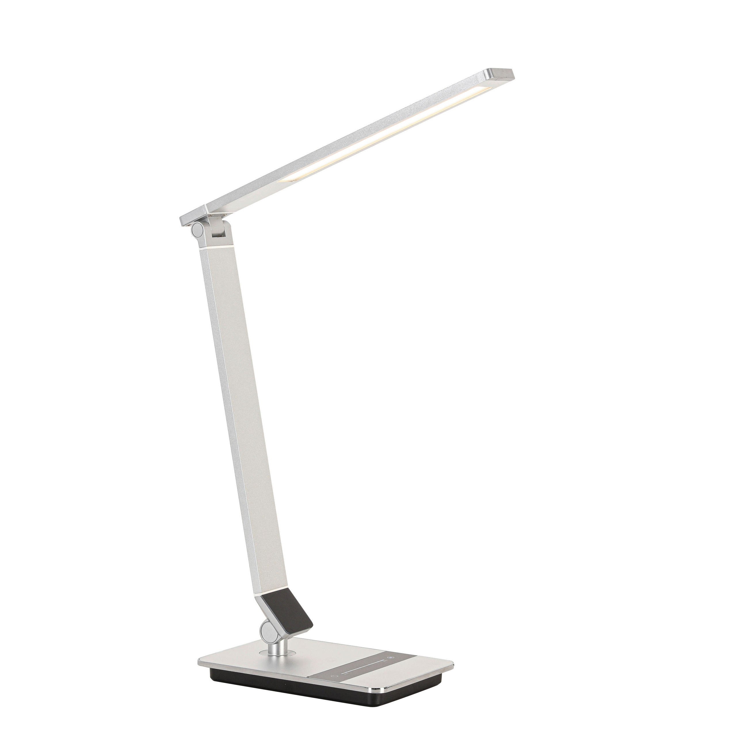 LAMPA NA PSACÍ STŮL, dotykový stmívač, 12,1/17,9/33 cm - barvy hliníku, Lifestyle, kov/plast (12,1/17,9/33cm) - Novel