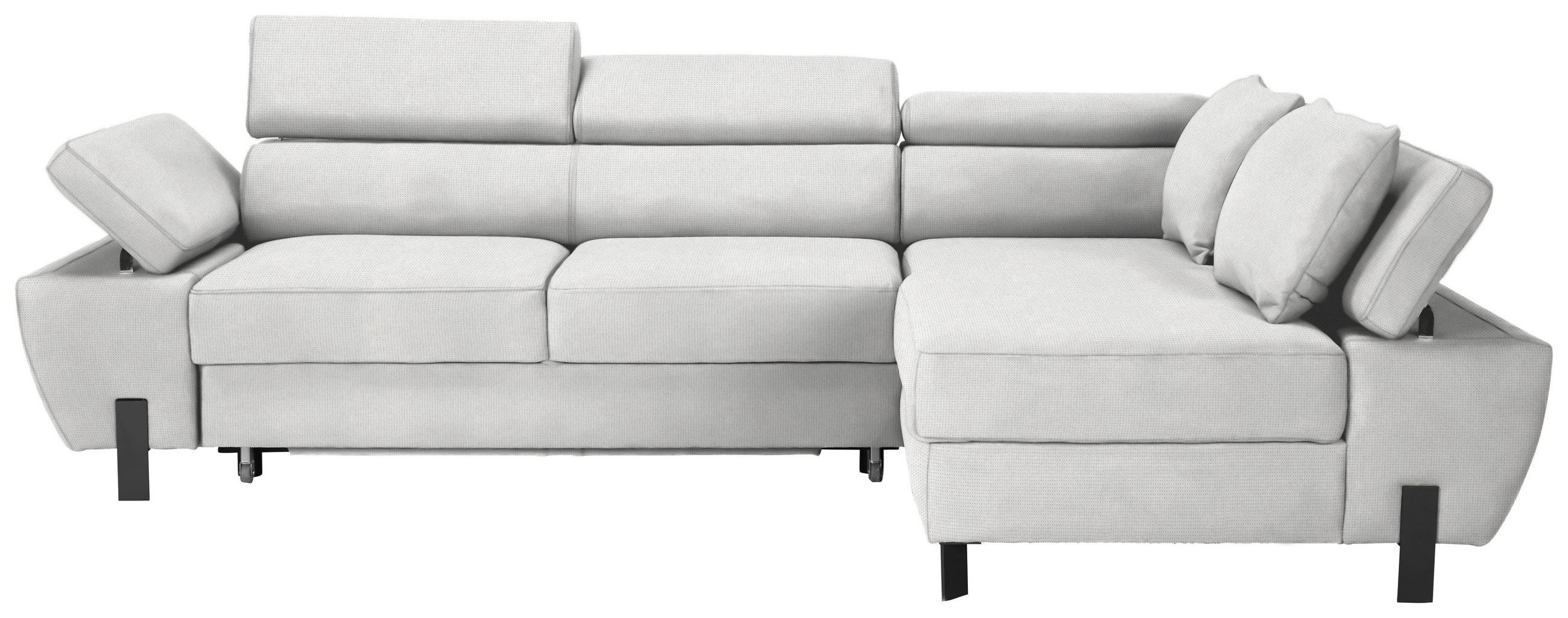 HÖRNSOFFA i vävt tyg cremefärgad  - svart/cremefärgad, Modern, metall/trämaterial (277/90/189cm) - MID.YOU