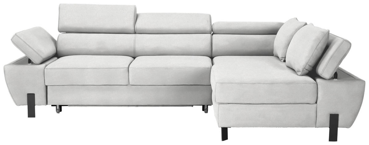 HÖRNSOFFA i vävt tyg cremefärgad  - svart/cremefärgad, Modern, metall/trämaterial (277/90/189cm) - MID.YOU