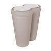 KOŠ ZA OTPAD  2x25 l   - bijela/bež, Basics, plastika (50/55/30cm) - Homeware