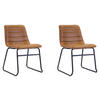 STUHL - Cognac/Schwarz, KONVENTIONELL, Kunststoff/Textil (48/77/56cm) - MID.YOU