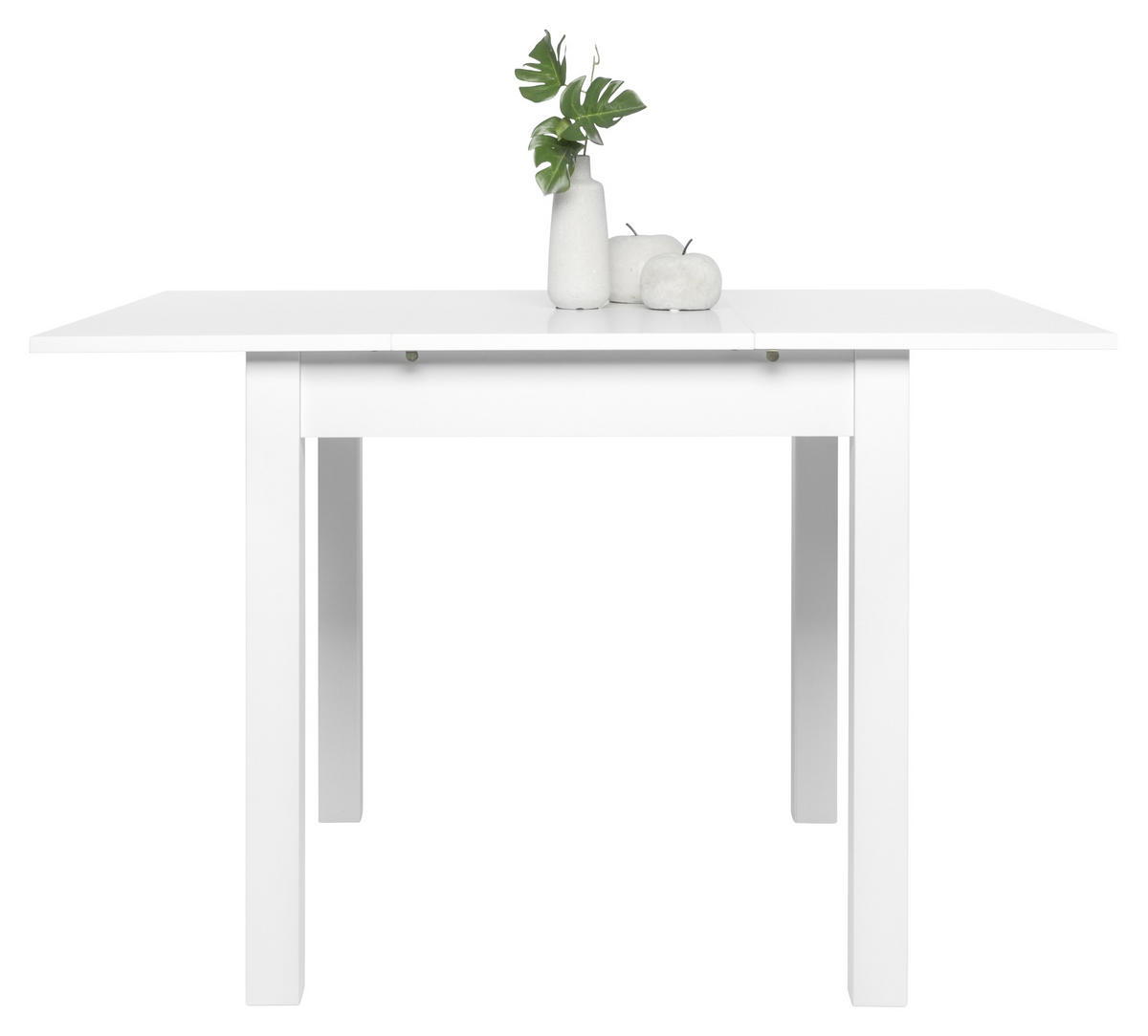 ESSTISCH Weiß quadratisch  ausziehbar  - Weiß, Design, Holzwerkstoff (80/80/76,5cm) - MID.YOU