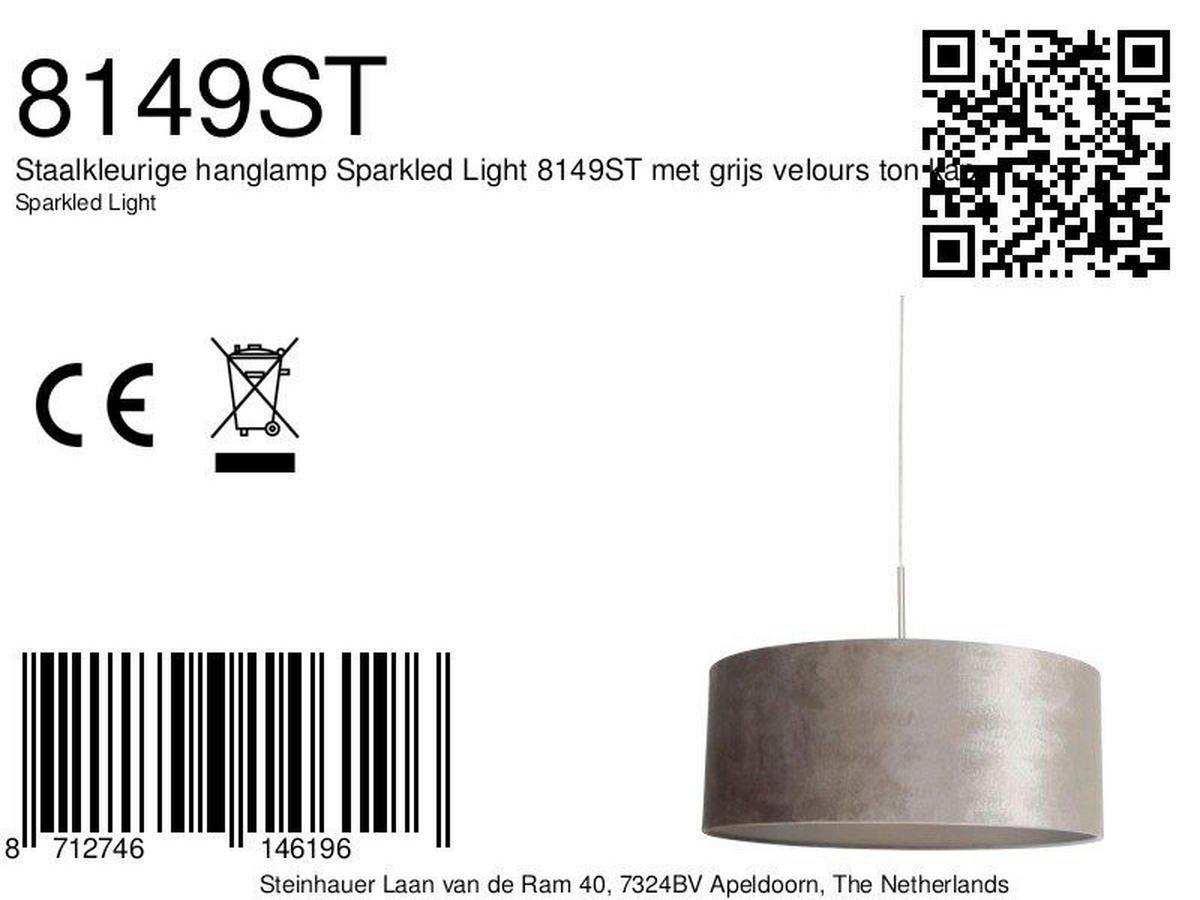 HÄNGELEUCHTE SPARKLED LIGHT 50/135/50 cm  - Silberfarben, Trend, Leder (50/135/50cm)