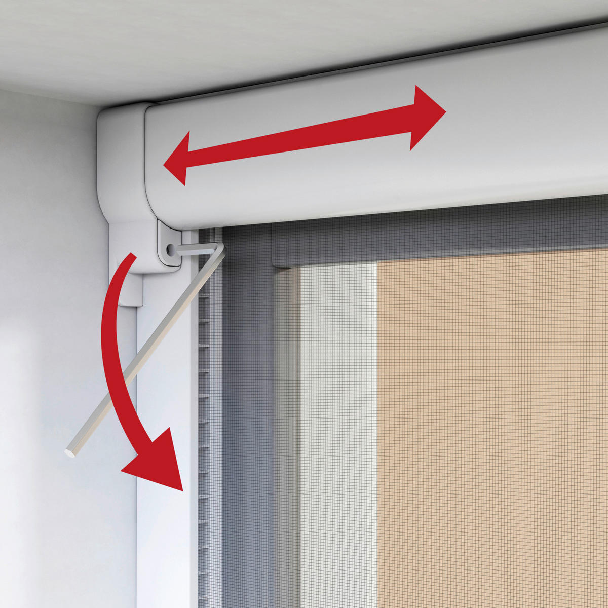 INSEKTENSCHUTZROLLO - Weiß, Basics (100/160cm)
