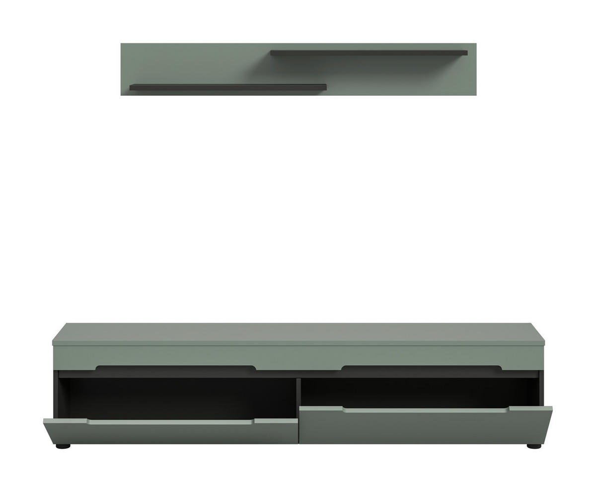 TV-SZEKRÉNY 170/38/33 cm  - fekete, Design, műanyag/faalapú anyag (170/38/33cm) - Livetastic