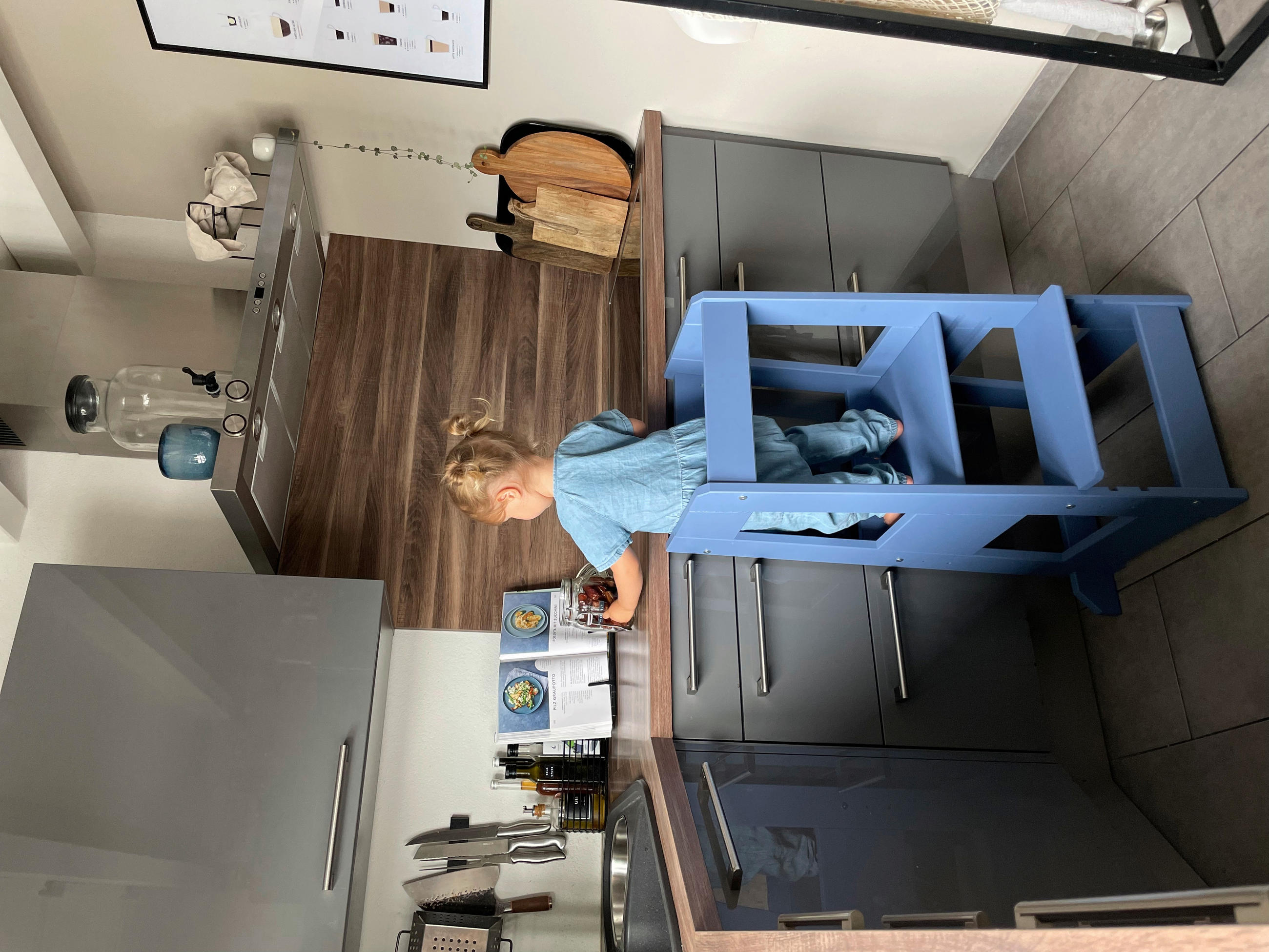 LERNTURM Felix  - Blau, Design, Holz (40/91/45cm) - tiSsi