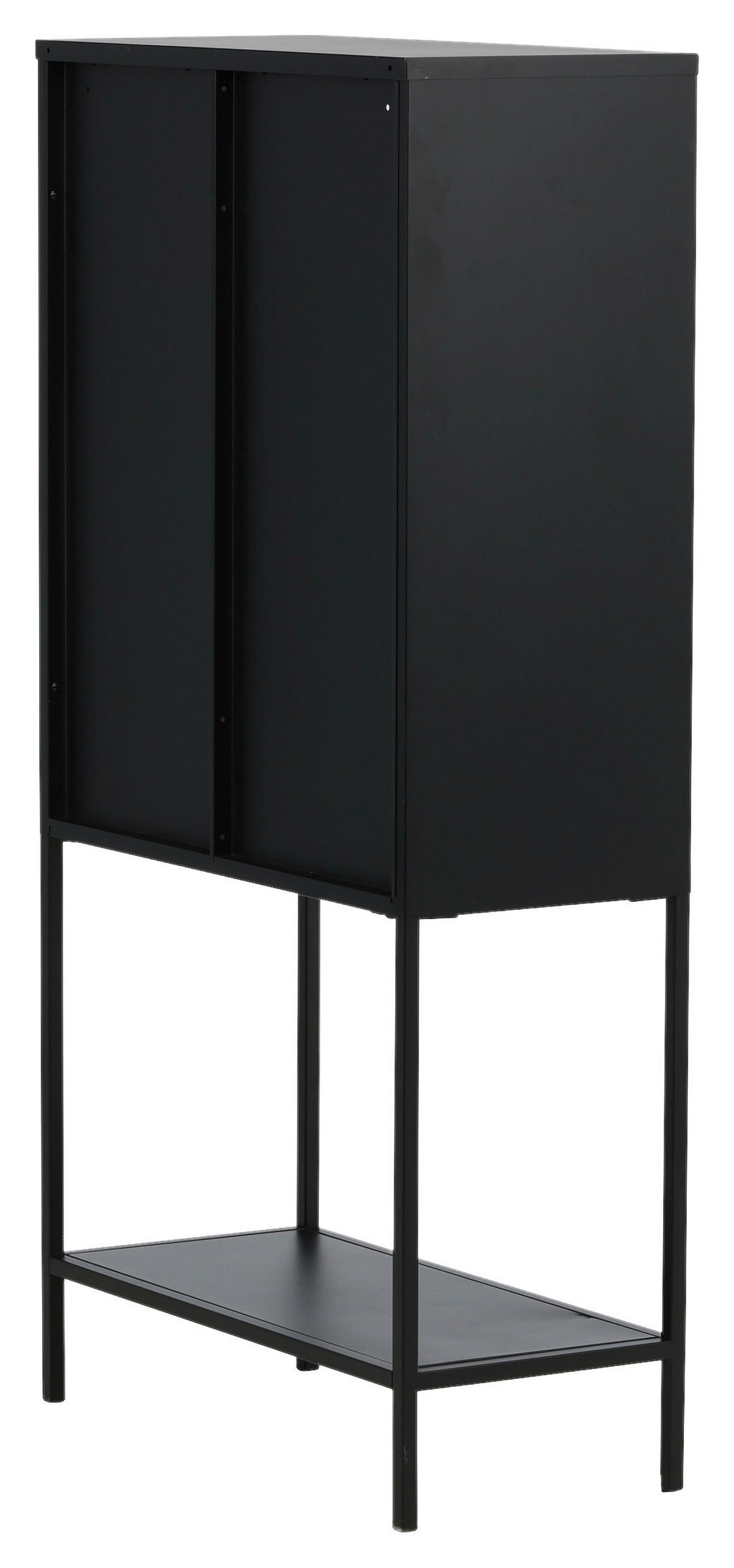 VITRINE in Schwarz  - Schwarz, Design, Metall (75/150/35cm) - Livetastic