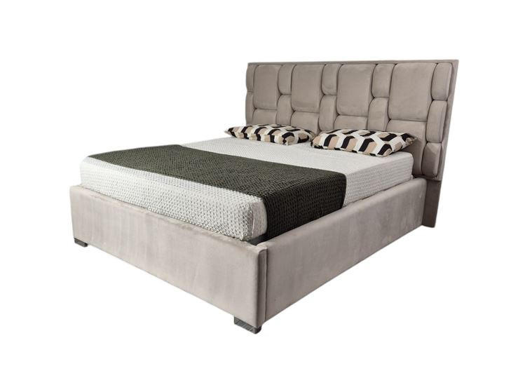 PAT TAPIȚAT 180x200 cm  in crem  - crem, Modern, textil (224/215/130cm)
