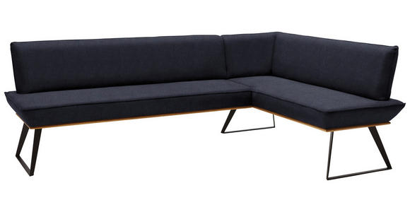 ECKBANK 203/163 cm in Schwarz, Eichefarben - Eichefarben/Schwarz, Design, Holz/Textil (203/163cm) - Voleo