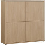HIGHBOARD  124,5/121,5/34,9 cm  - Eichefarben/Grau, MODERN, Holzwerkstoff/Kunststoff (124,5/121,5/34,9cm) - Carryhome