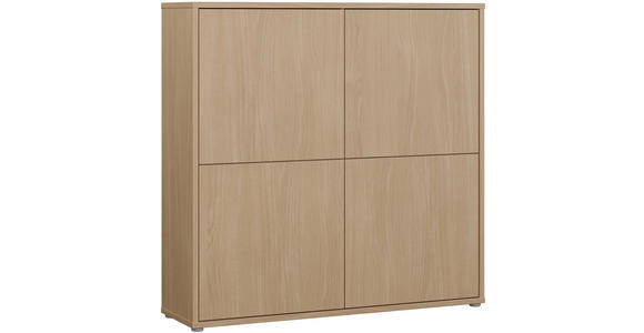 HIGHBOARD  124,5/121,5/34,9 cm  - Eichefarben/Grau, MODERN, Holzwerkstoff/Kunststoff (124,5/121,5/34,9cm) - Carryhome