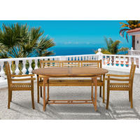 GARTENTISCHGRUPPE  - Naturfarben, Natur, Holz - Livetastic