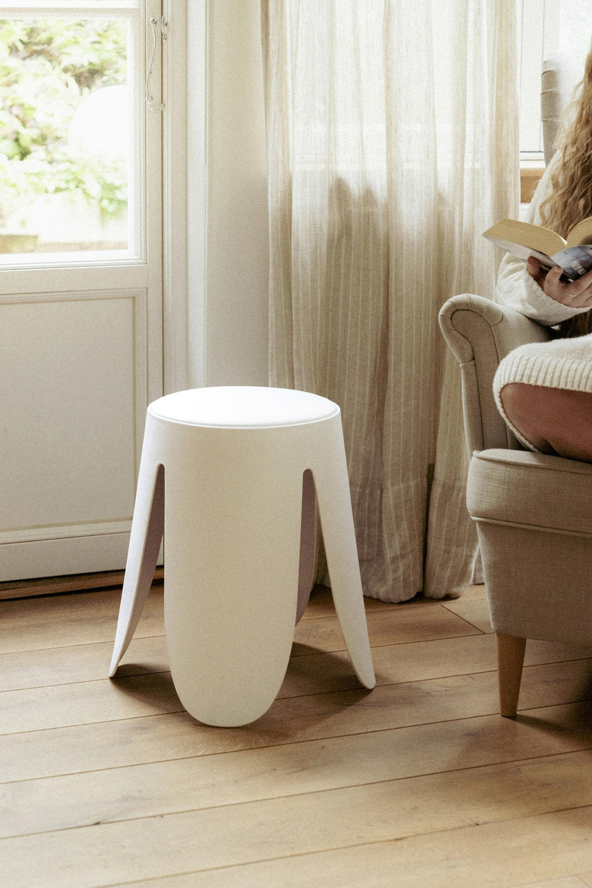 BADHOCKER - Weiß, Basics, Kunststoff (44,5/46/44,5cm) - Wenko