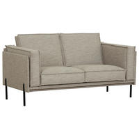 SOFFA i beige  - beige/svart, Design, metall/trä (160/84/91cm) - Welnova