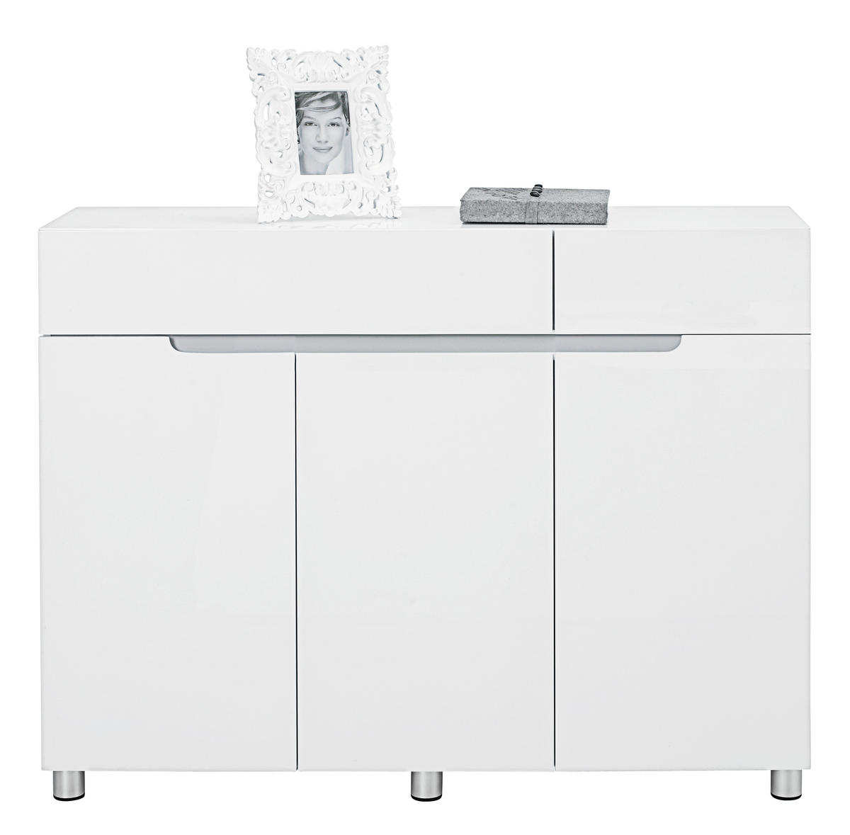 SCHUHSCHRANK Grau, Weiß  - Weiß/Grau, Design, Holzwerkstoff/Metall (120/89/31cm) - Xora