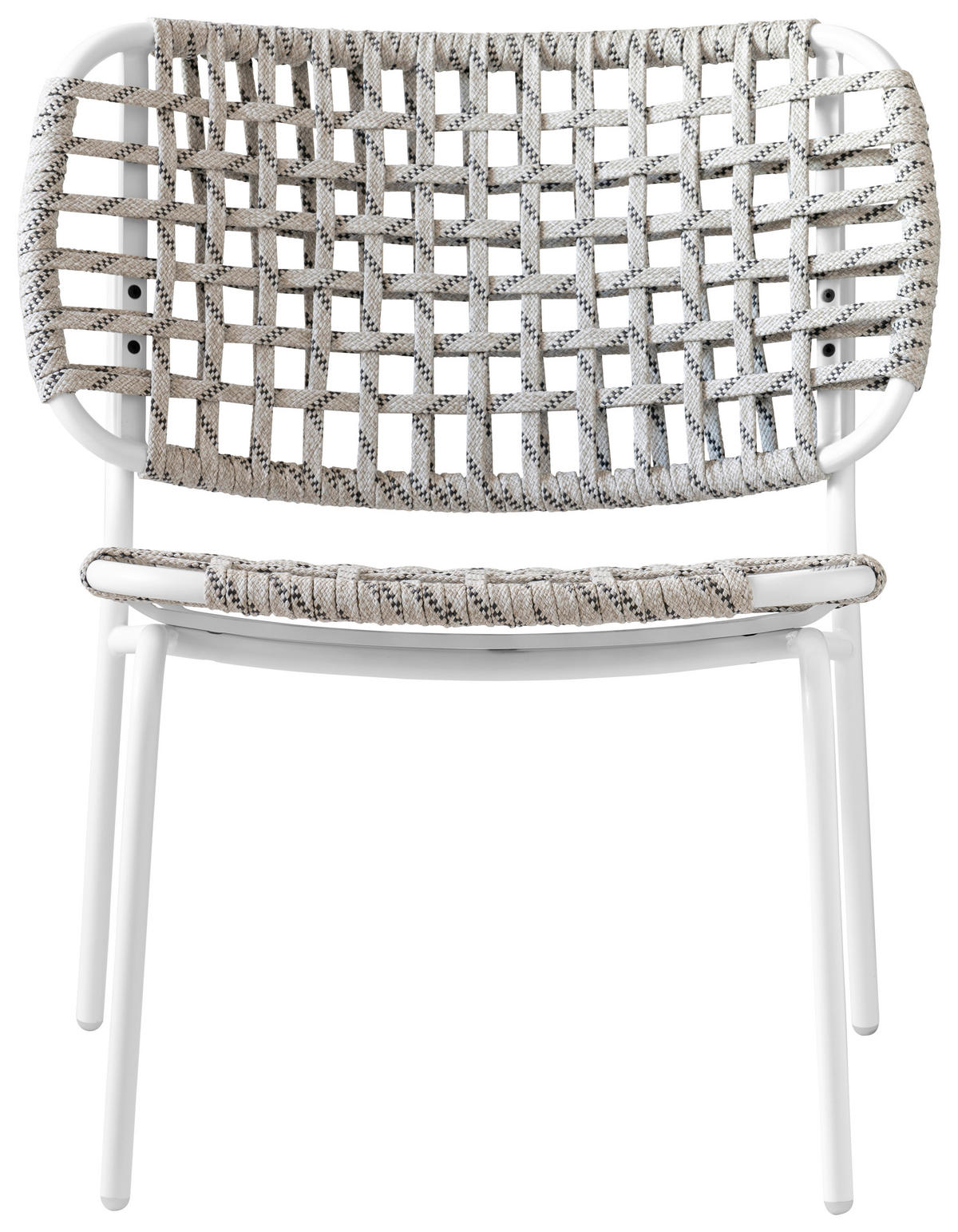 GARTENSTUHL Edelstahl Weiß, Sandfarben  - Sandfarben/Weiß, Basics, Textil/Metall (64/72/72cm) - Connubia 