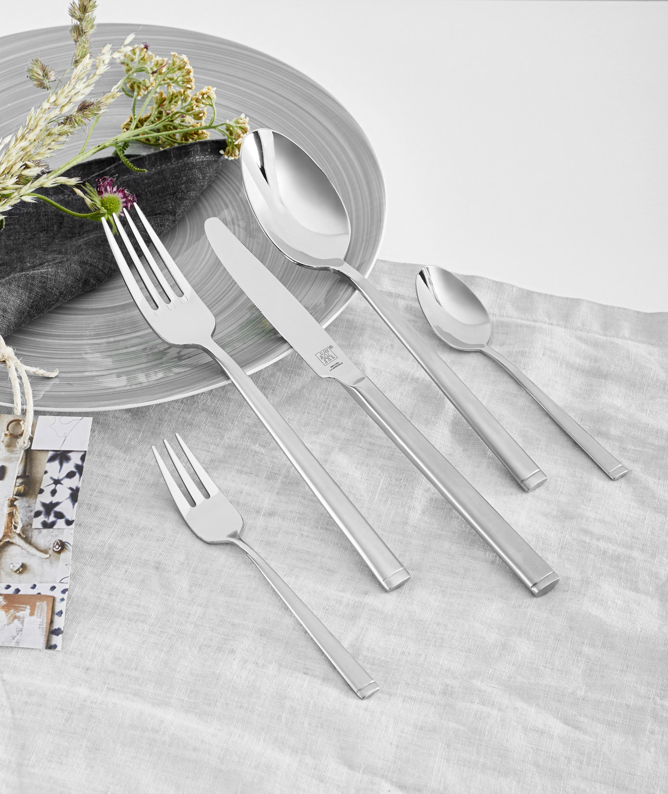 BESTECKSET Senses 60-teilig Edelstahl  - Silberfarben, Basics, Metall - Zwilling