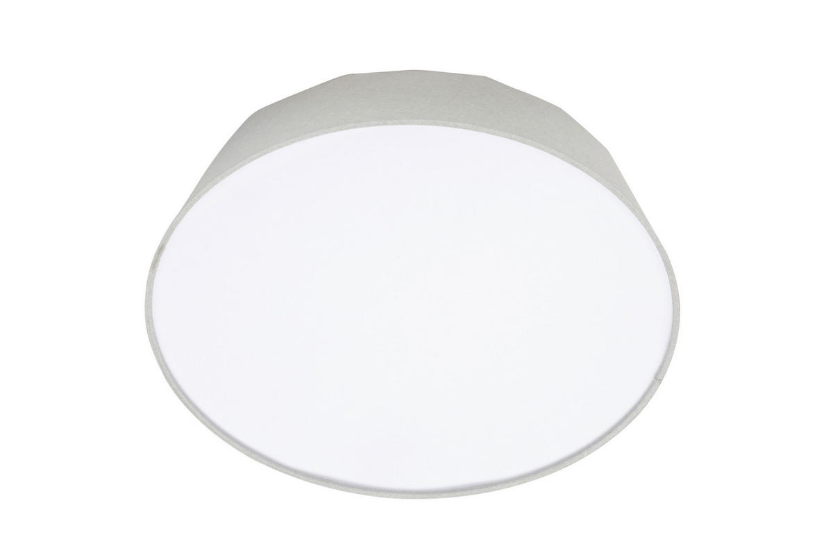 LED-DECKENLEUCHTE 40/12,7 cm   - Hellgrau, Basics, Kunststoff/Textil (40/12,7cm) - Novel