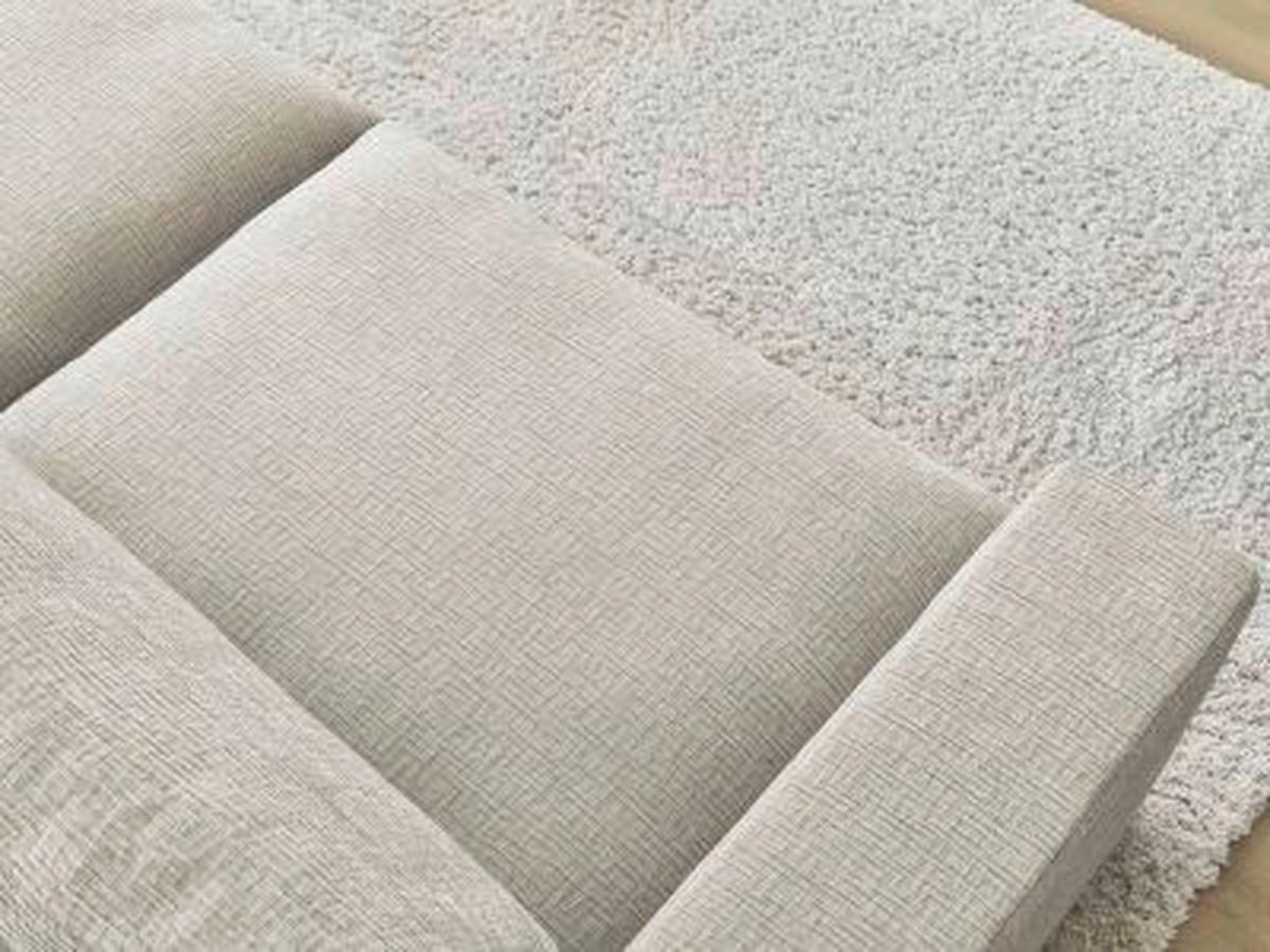 3-SITZER-SOFA LEONARD Struktur Beige  - Beige/Schwarz, MODERN, Kunststoff/Textil (234/109/77cm)