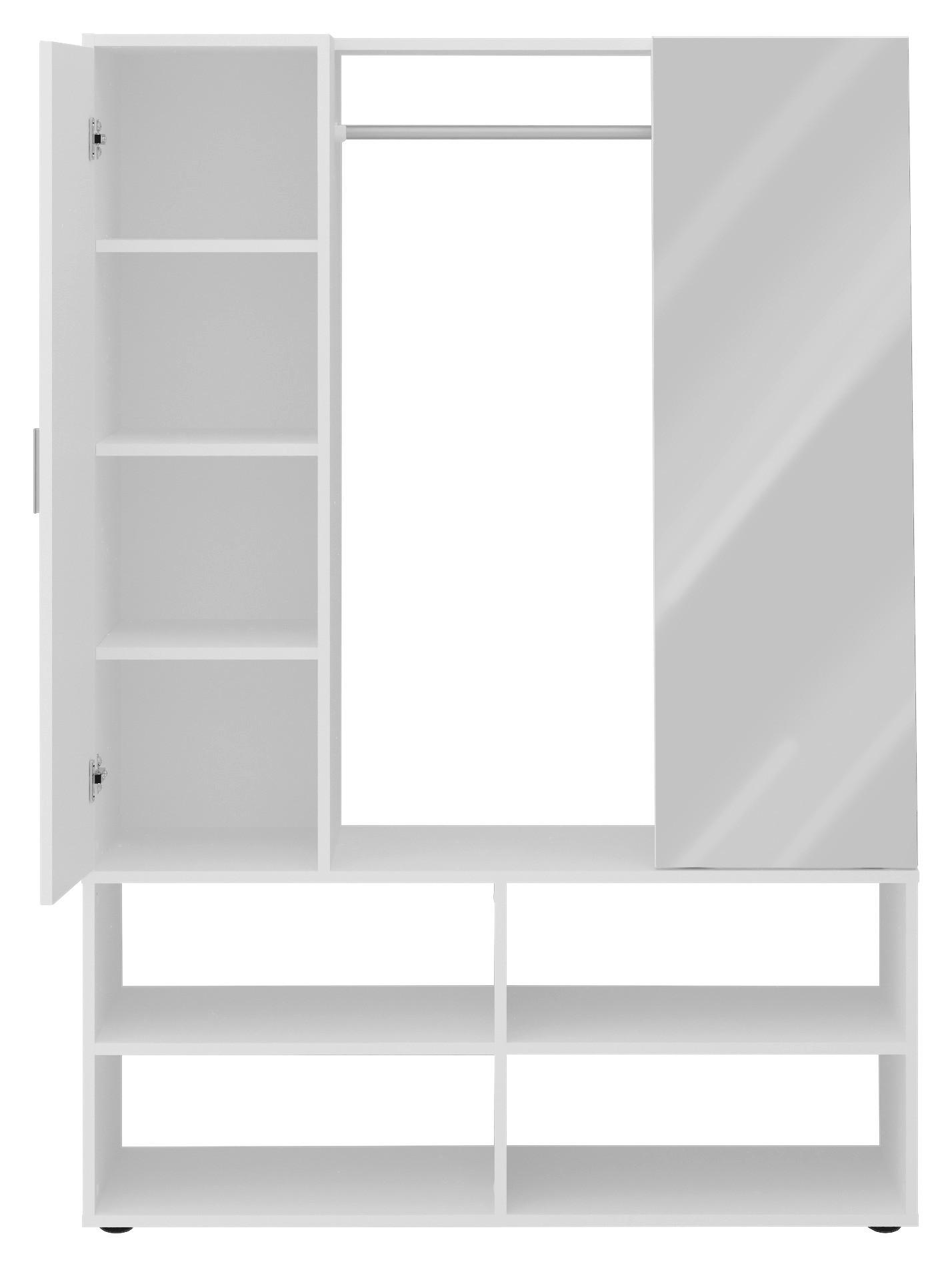 GARDEROBE  in 105/151,3/39,7 cm  - Weiß, Basics, Holzwerkstoff (105/151,3/39,7cm) - MID.YOU