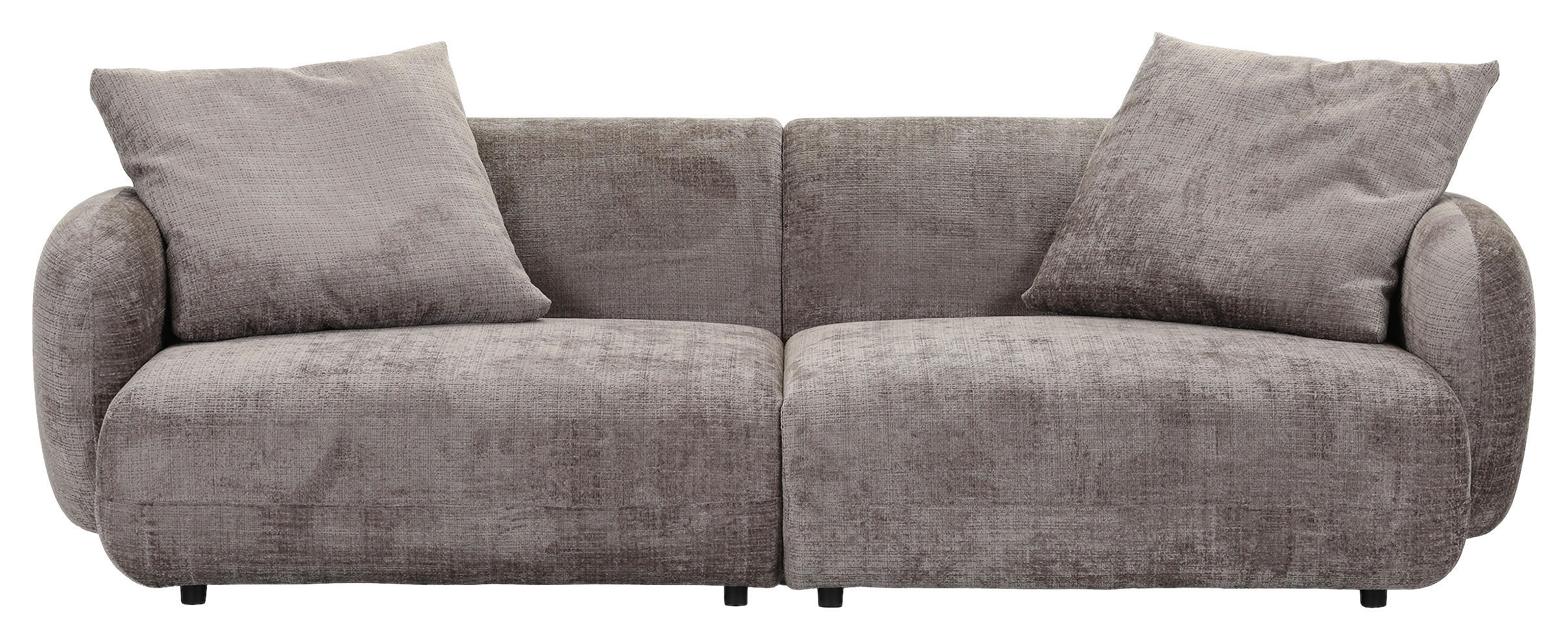 BIGSOFA Chenille Dunkelgrau  - Dunkelgrau/Schwarz, MODERN, Kunststoff/Textil (270/112/125cm) - Carryhome