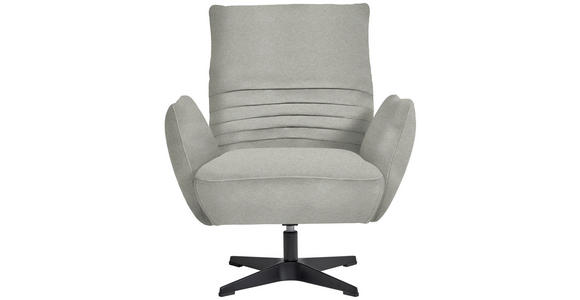 SESSEL in Teddystoff Hellgrau  - Hellgrau/Schwarz, Design, Textil/Metall (60/94/86cm) - Dieter Knoll