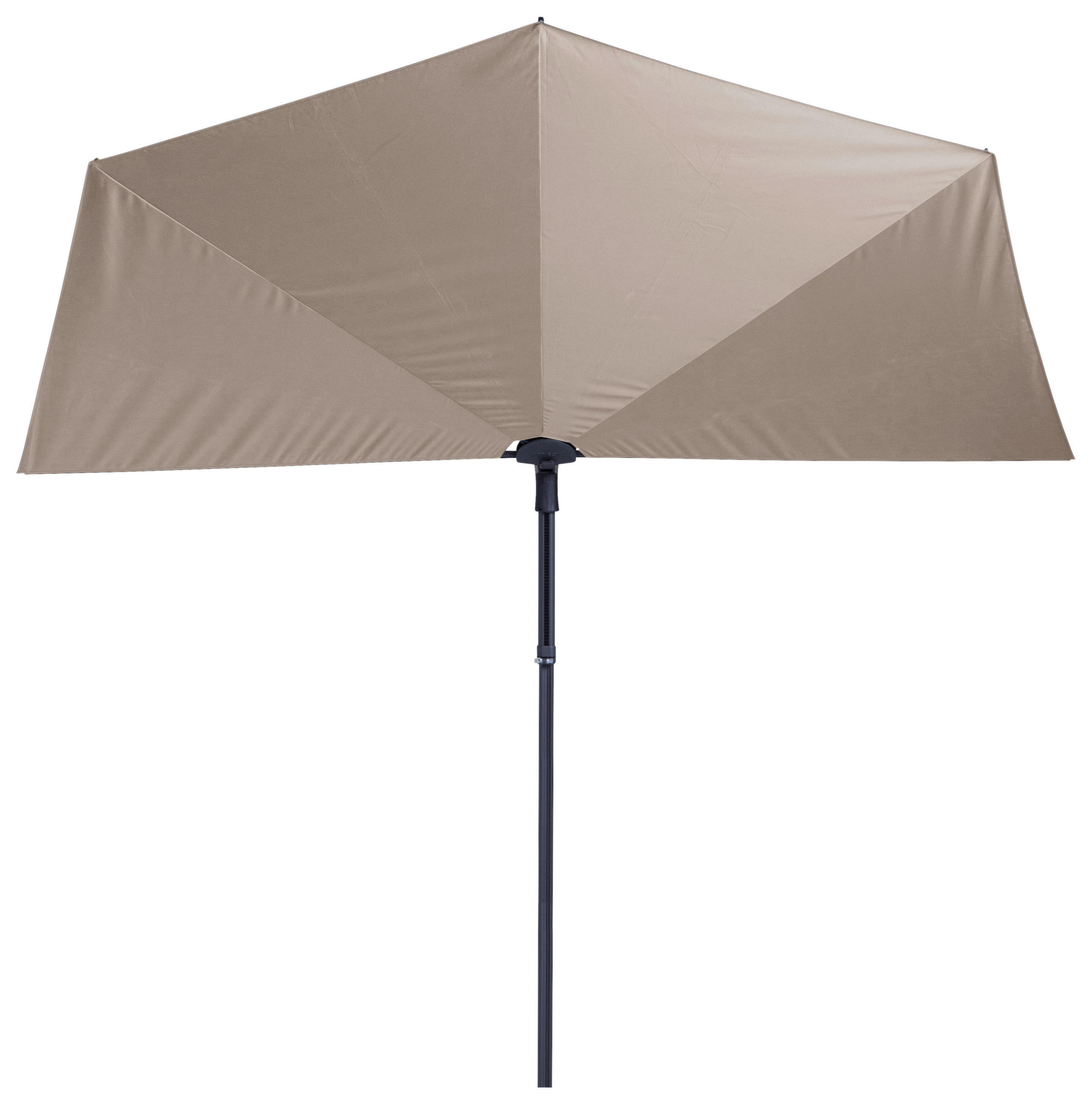 SONNENSCHIRM  270/150 cm  - Schwarz/Naturfarben, Basics, Textil/Metall (270/150cm)