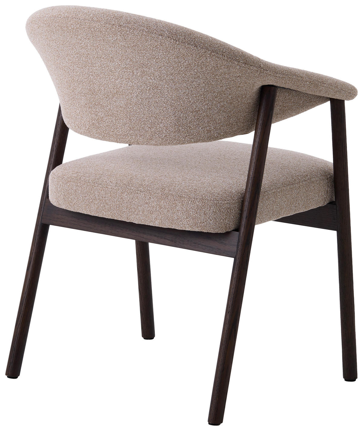 ARMLEHNSTUHL  in Flachgewebe  - Sandfarben/Dunkelbraun, KONVENTIONELL, Holz/Textil (63/81/63cm) - Ambia Home