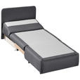 SCHLAFSESSEL in Flachgewebe Grau  - Grau, Design, Textil (90/89/83cm) - Novel