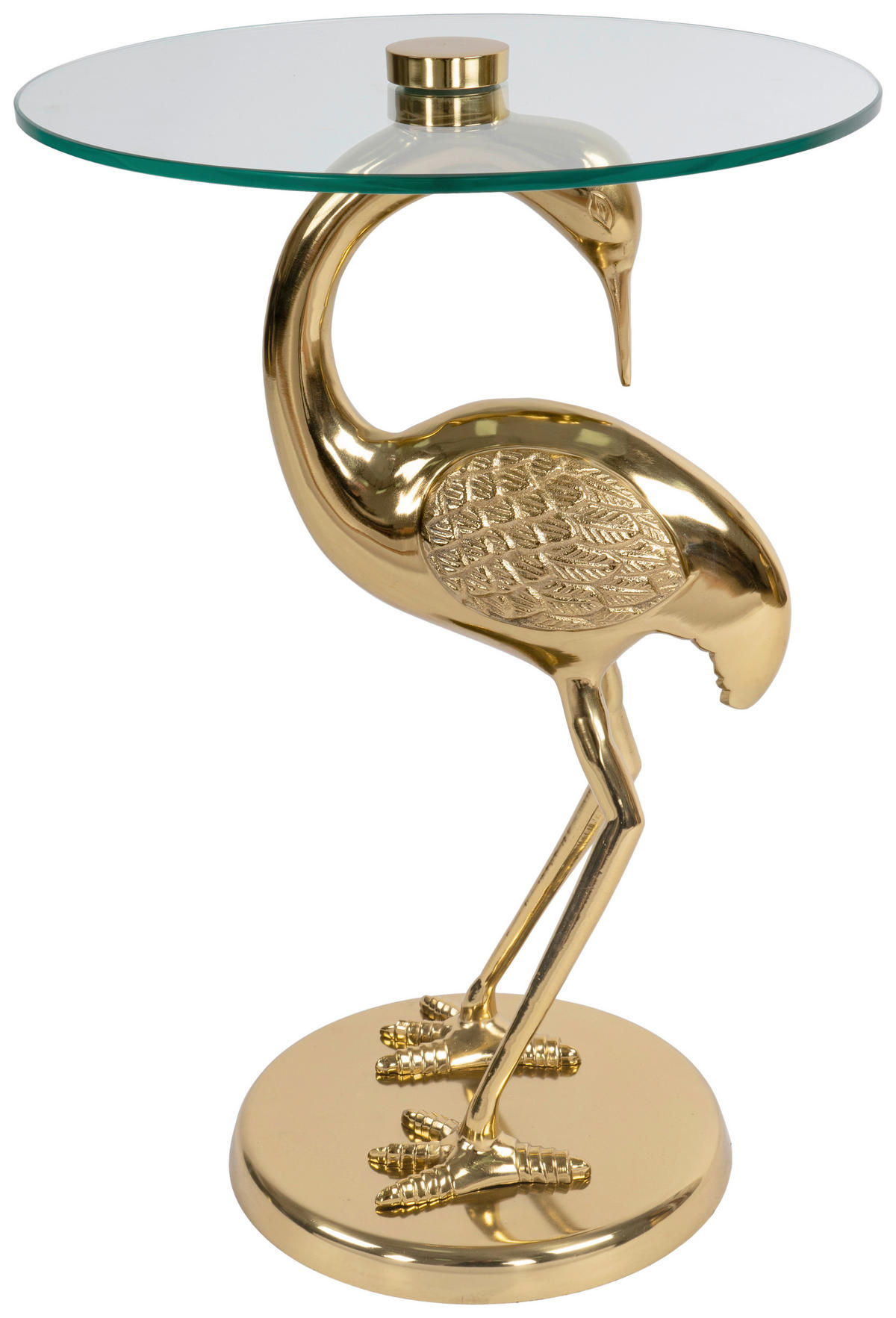 BEISTELLTISCH in Metall 40/40/58 cm  - Goldfarben, Design, Glas/Metall (40/40/58cm) - Kayoom