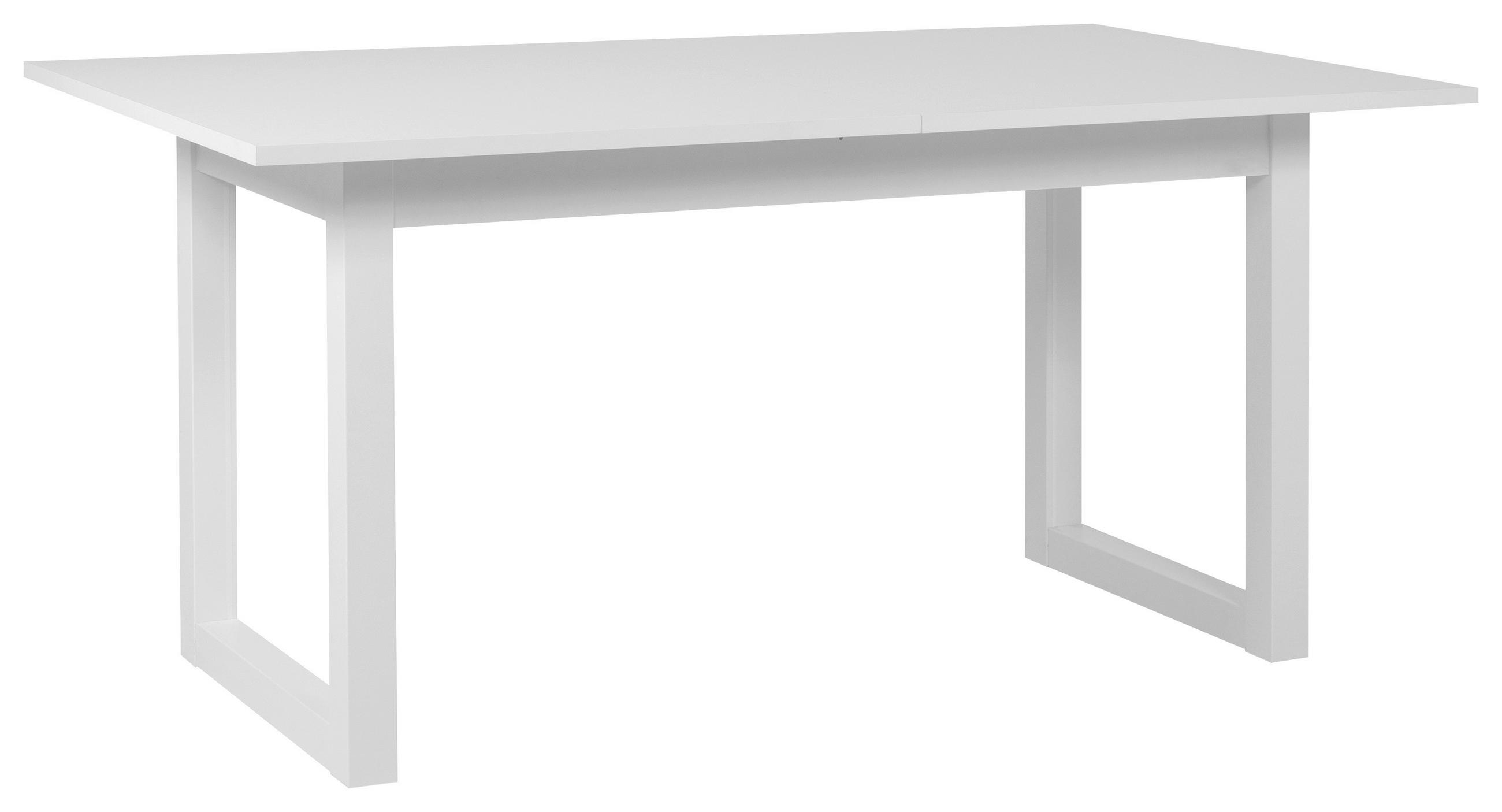 ESSTISCH Weiß rechteckig  ausziehbar  - Weiß, Design, Holzwerkstoff (160/90/75cm) - MID.YOU