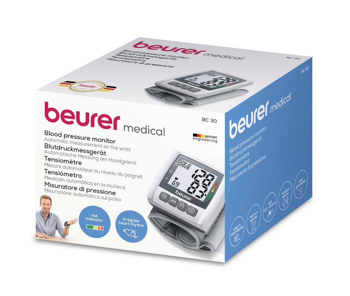 BLUTDRUCKMESSGERÄT  - Weiss, Basics (9,8cm) - Beurer