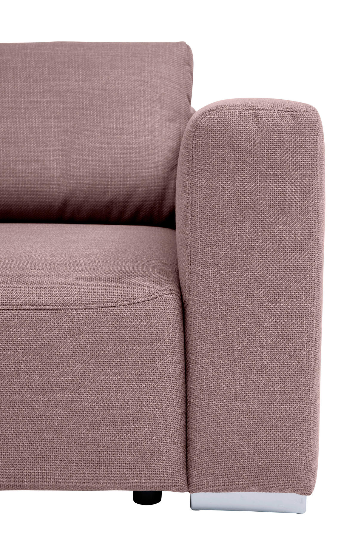 ECKSOFA inkl. Funktion Heaven Dunkelrosa Flachgewebe  - Chromfarben/Dunkelrosa, KONVENTIONELL, Textil/Metall (162/242cm) - Tom Tailor