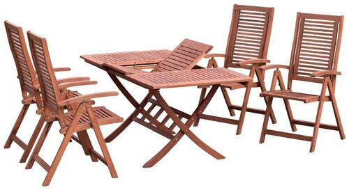 GARTENSET Eukalyptusholz massiv  - Naturfarben, MODERN, Holz - Gardenson